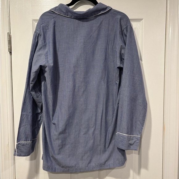 Christian Dior Vintage Pinstriped Pajama Top - Picture 2 of 3